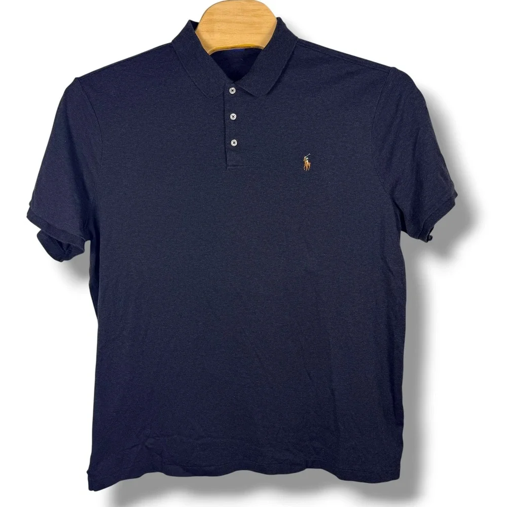 Polo Ralph Lauren Polo Shirt Mens XXL Dark Gray Classic Fit Cotton Pony Preppy